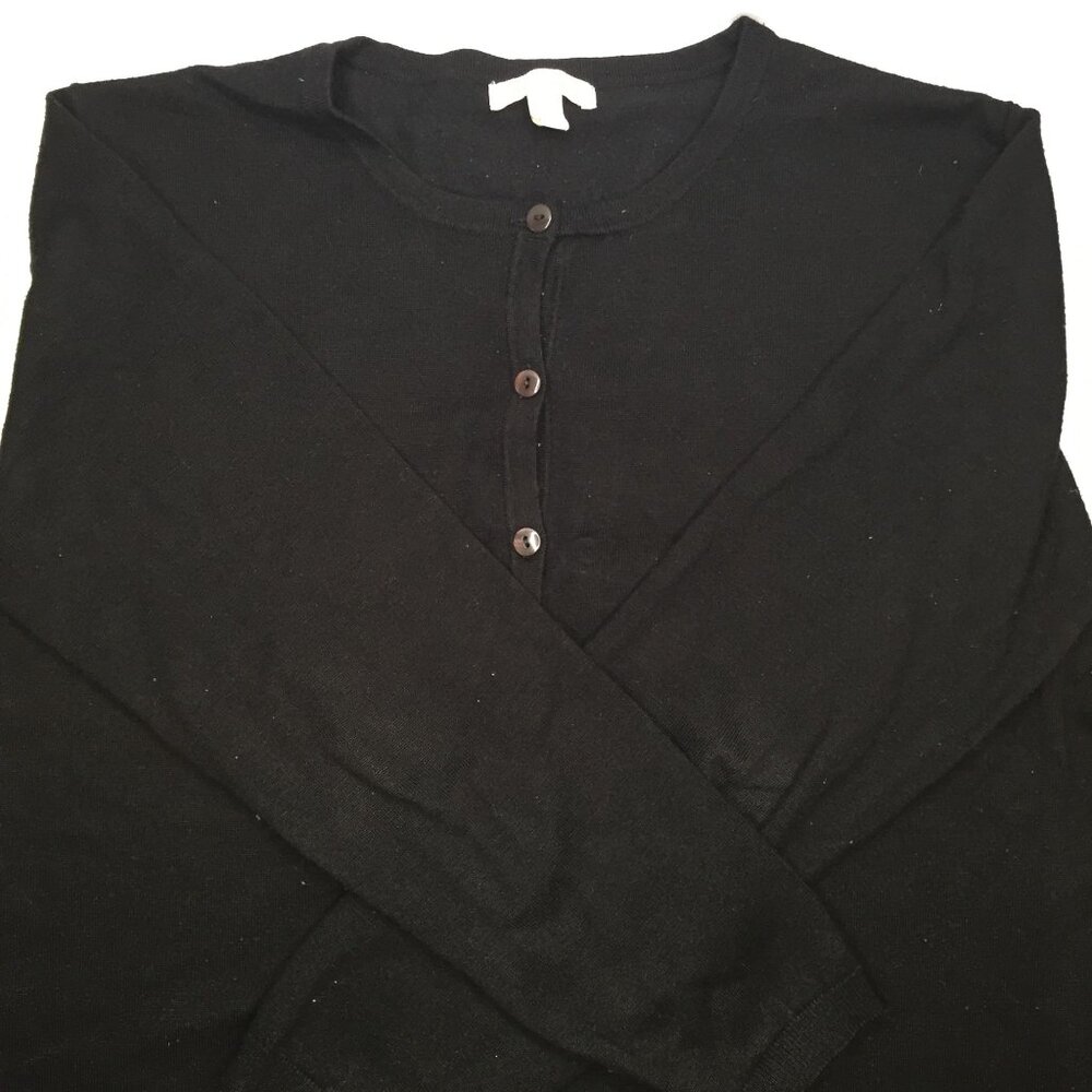 Womens Black Bogari Sweater Cardigan Button Long Sleeve Formal Casual Size XL